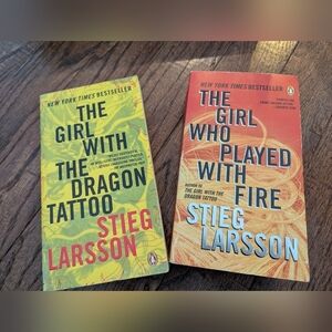 The Girl Who Played With Fire & Dragon tattoo Books Stieg Larsson Paperbacks